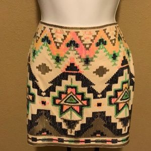 🛑SOLD🛑SOLD🛑Express Multi Sequins Mini Skirt